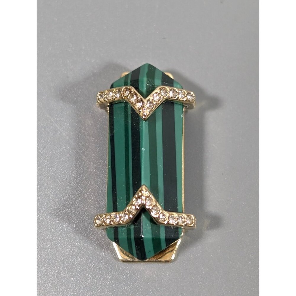 Keep Collective Surrounded In Joy‎ Green Faux Malachite Stone Charm